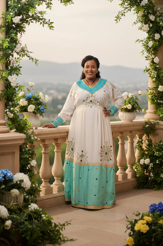 Habesha Kemis Zuria Tielf Ethiopian and Eretrean Traditional dress